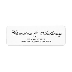 Custom Wedding Monogram Return Address Labels