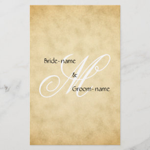 Custom Wedding Monogram Vintage Style