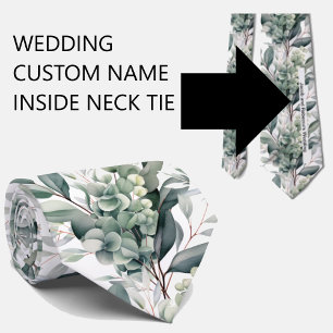 Custom Wedding Name on Back of Neck Tie