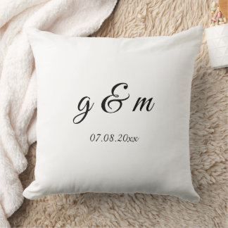 Custom Wedding Name Throw Pillow – Personalised