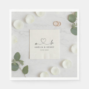 Custom Wedding Napkins: Personalised Monogram, Ele Napkin