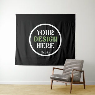 Custom Wedding Party Name & Date Design Tapestry
