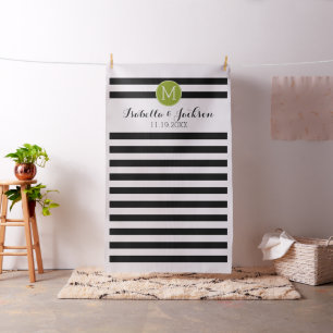 Custom Wedding Photo Backdrop Bride Groom Monogram