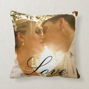 Custom Wedding Photo Keepsake Cushion
