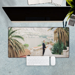 Custom Wedding Photo Large Computer Desk Mat