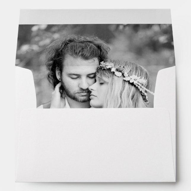 Custom Wedding Photo Lined Envelopes (Back (Bottom))