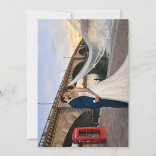 Custom Wedding Photo London Bridge Invitation