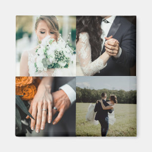 Custom wedding photo magnet