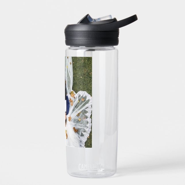 Custom Wedding Photo Water Bottle (Left)