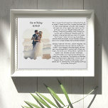 custom wedding photo with wedding vows minimalist faux canvas print<br><div class="desc">Custom Photo Watercolor effect border ,  Custom With Your Wedding Song Lyrics or Wedding Vows</div>