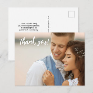 Custom Wedding Photographer No logo Photo Postcard
