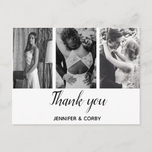 Custom, Wedding Photos, Thank you. Postcard