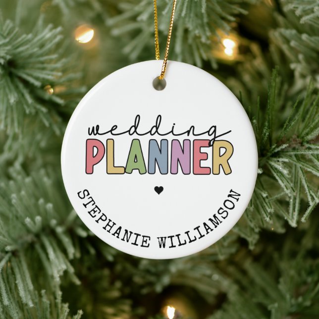 Custom Wedding Planner Event Planner Ceramic Ornament (Tree)