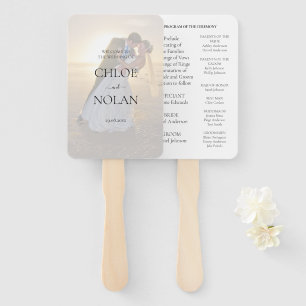 Custom Wedding Program Hand Fan