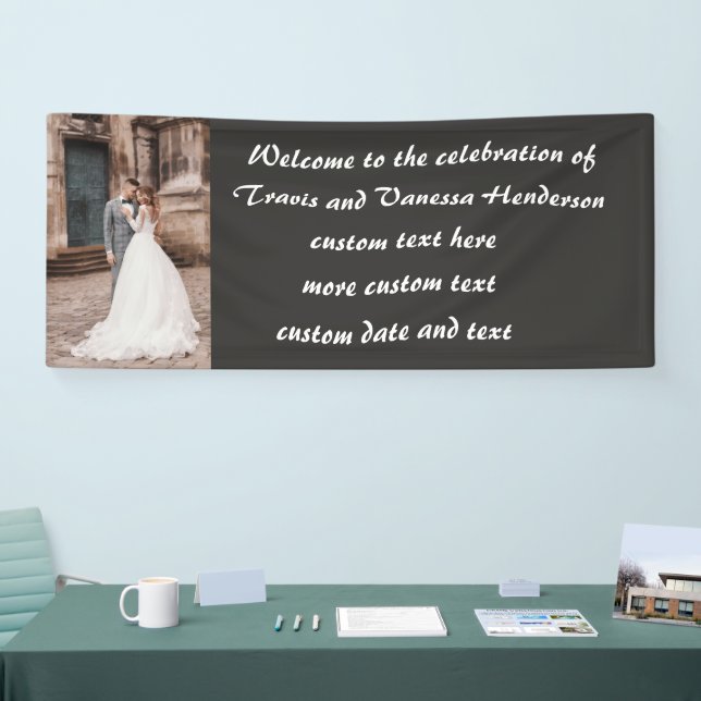 Custom Wedding Reception Banner (Tradeshow)
