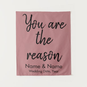 Custom Wedding Reception Ceremony Photo Booth Prop Tapestry