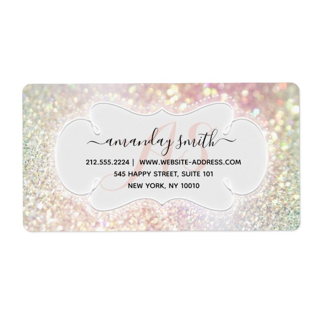 Custom Wedding RSVP Bridal Glitter. Holograph (Front)