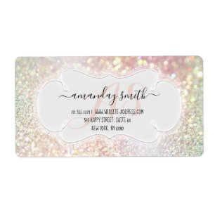 Custom Wedding RSVP Bridal Shower Holograph Glitte