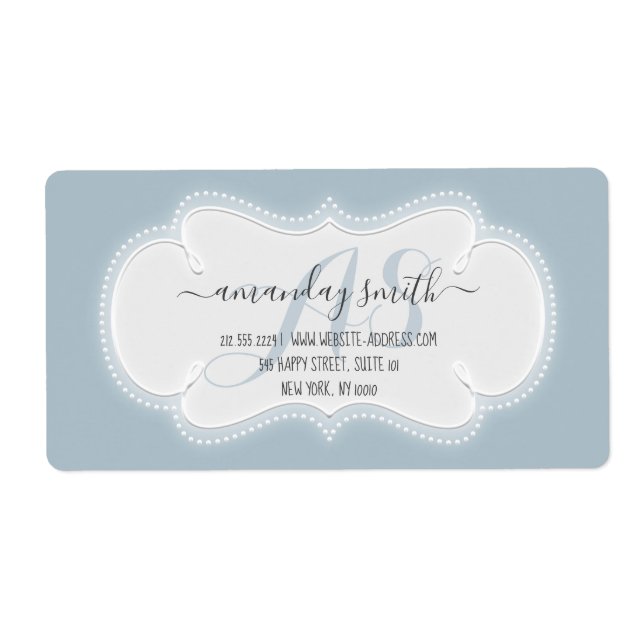 Custom Wedding RSVP Bridal Shower Smoky Blue (Front)
