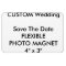 Custom Wedding Save The Date Photo Fridge Magnet