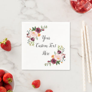 Custom Wedding Serviettes Personalised Reception Napkin