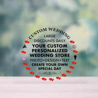 Custom Wedding Sign 8" x 10" Acrylic