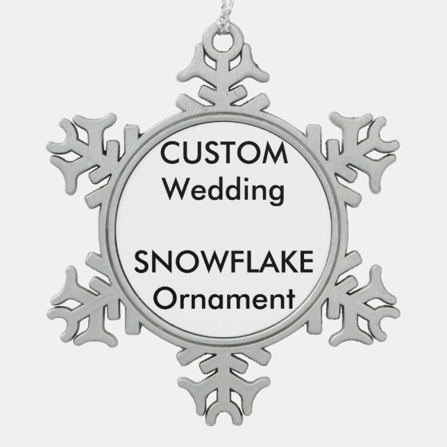 Custom Wedding Snowflake Ornament Decoration (Front)
