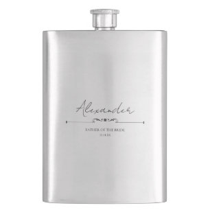 Custom Wedding Souvenir Father of the Bride Hip Flask