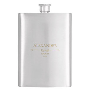 Custom Wedding Souvenir GROOM  Hip Flask