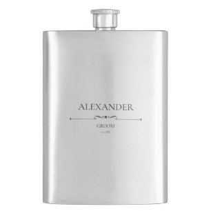 Custom Wedding Souvenir GROOM  Hip Flask