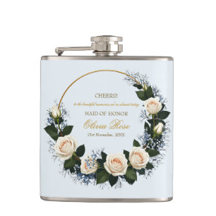 Custom Wedding Souvenir MAID OF HONOR Hip Flask