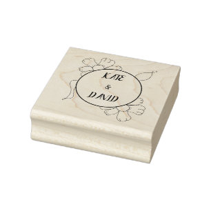 Custom wedding stamp, rubber wedding stamp, custom stamp