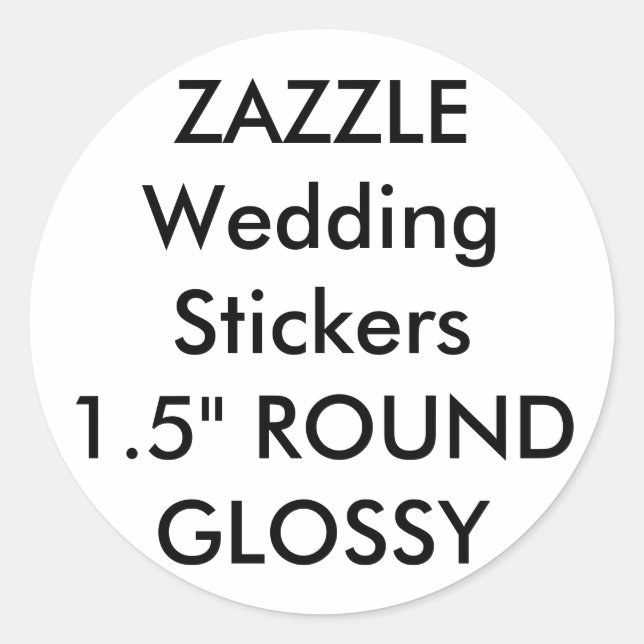 Custom Wedding Stickers 1.5" ROUND GLOSSY (20 pk.) (Front)