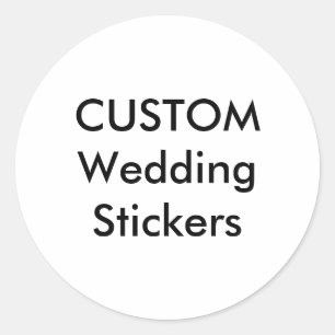 Custom Wedding Stickers 3" ROUND GLOSSY (6 pk.)
