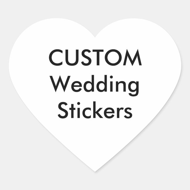 Custom Wedding Stickers HEART MATTE (20 pk.) (Front)