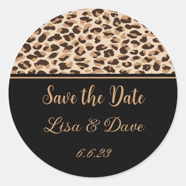 Custom Wedding Stickers Save the Date  (Front)