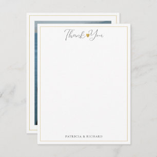 Custom Wedding Thank You Couple Names Photo Card