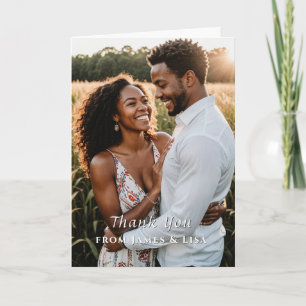 Custom Wedding Thank You Photo Card – Full Photo
