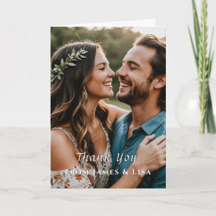 Custom Wedding Thank You Photo Card – Full Photo