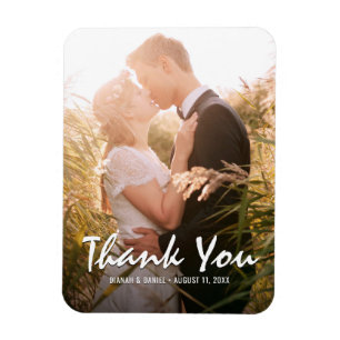 Custom Wedding Thank You Photo Fridge Magnet