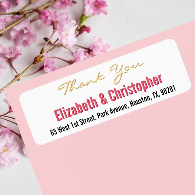 Custom Wedding Thank You Return Address Label (Custom Wedding Thank You Return Address Label)