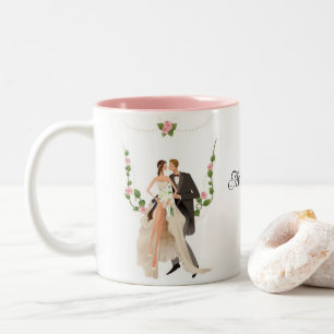 Custom Wedding  Two-Tone Coffee Mug