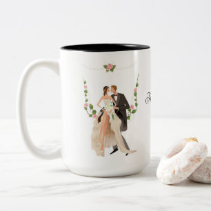 Custom Wedding Two-Tone Coffee Mug