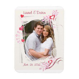 Custom Wedding / Valentine's Day Photo Magnet