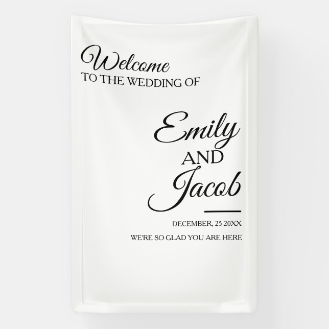 Custom  Wedding Welcome banner (Vertical)