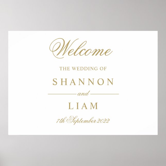 Custom Wedding Welcome Poster (Front)