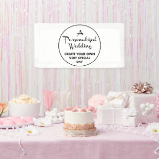 Custom Wedding Welcome Sign 1' x 2' Vinyl Banner