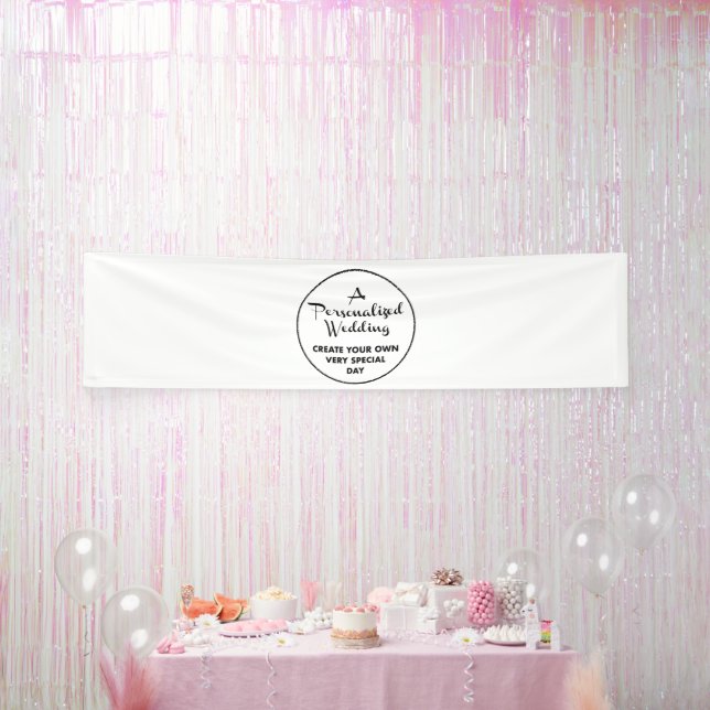 Custom Wedding Welcome Sign 2.5'x10' Vinyl Banner (Party)