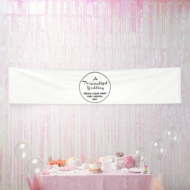 Custom Wedding Welcome Sign 2.5'x12' Vinyl Banner (Party)
