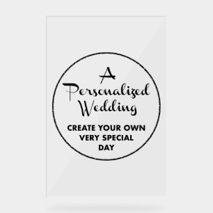 Custom Wedding Welcome Sign 30" x 20" Acrylic